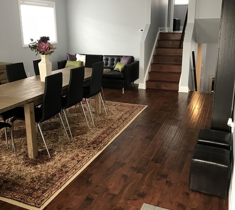 hand scraped hardwoord flooring install
