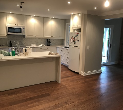 kitchen island installation