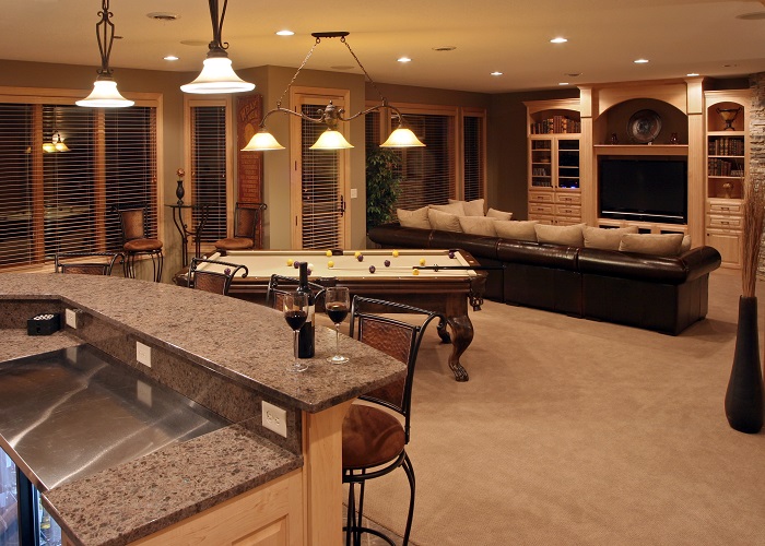 Basement Pool Table Man Cave